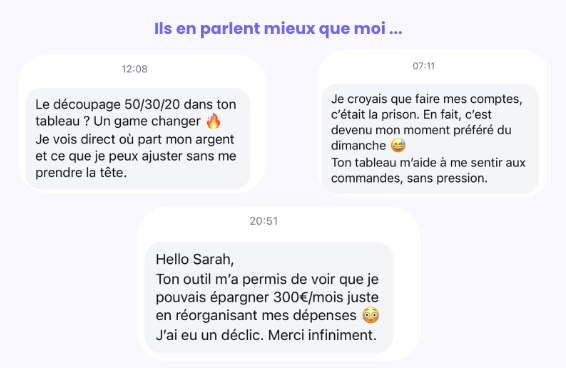 Témoignages élèves sur le Dashboard Budget